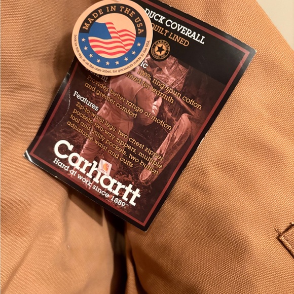 NWT Vintage Carhartt Duck Coverall Quilt Lined Made in USA 52 Tall - Picture 4 of 14